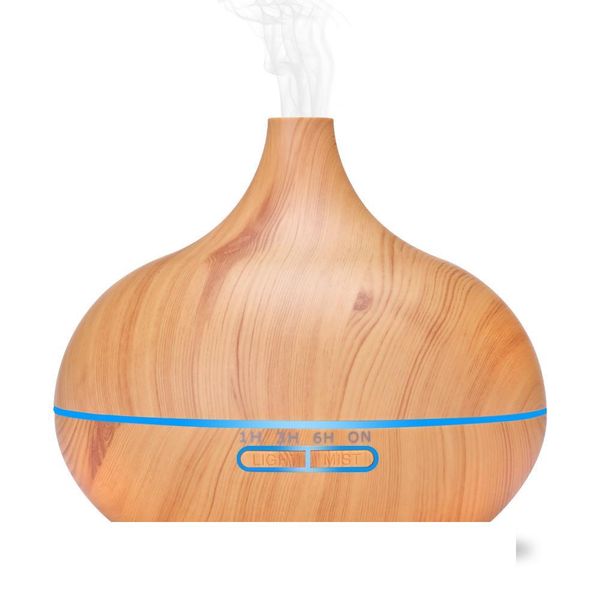 

DHL Aromatherapy Essential Oil Diffuser bamboo Humidifier Wood Grain Ultrasonic Cool Mist Diffusers with 7 LED color light A05