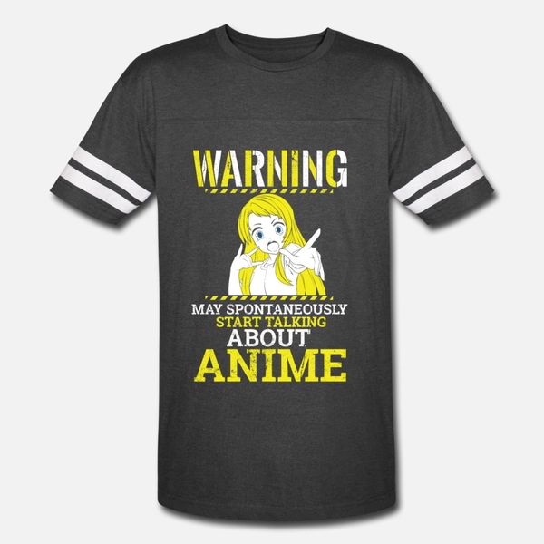 

смешной аниме предупреждение японским мультфильмам косплей тенниска мужчины настройка тройник рубашки o шеи оригинал фитнес новая мода лето