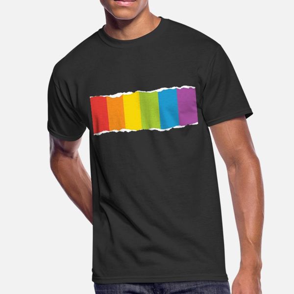 

lgbt rainbow t shirt men designs short sleeve o neck cool gift basic spring autumn pattern shirt