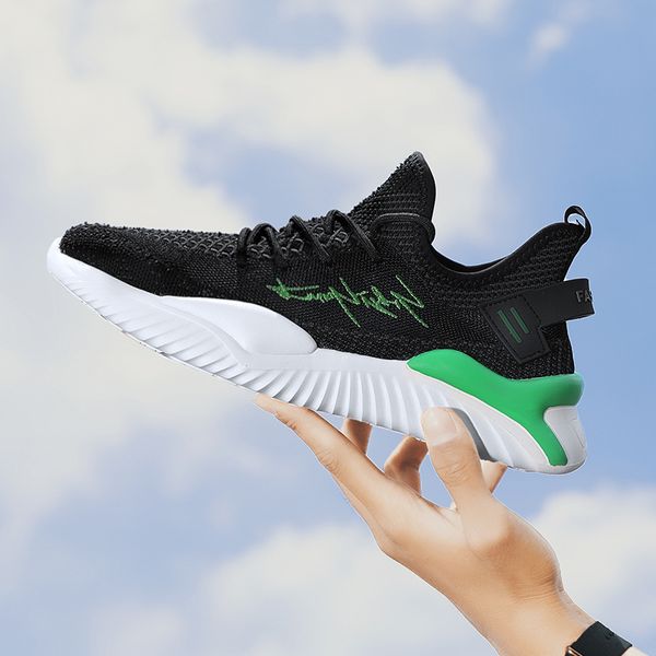

2020newfashionmanshoescasuallace-upsneakerscomfortablerunningbreathablemenshoes, Black
