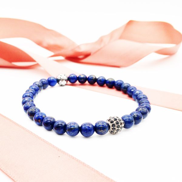 

wholesale custome name natural stone beaded bracelets handmade stainless steel bracelet jewelry gift 50pcs/lot+ing, Black