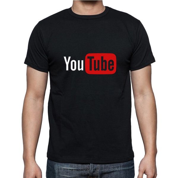 

2019 youtube logo print men t shirts tees brand cotton casual custom male short-sleeved t-shirts size xs-2xl