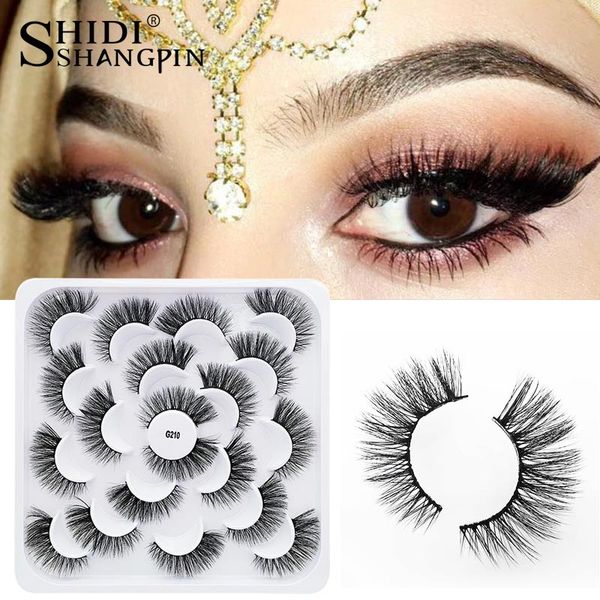 

new handmade reusable natural eyelashes mink lashes 10 pairs 3d mink eyelashes 100% cruelty lashes popular makeup