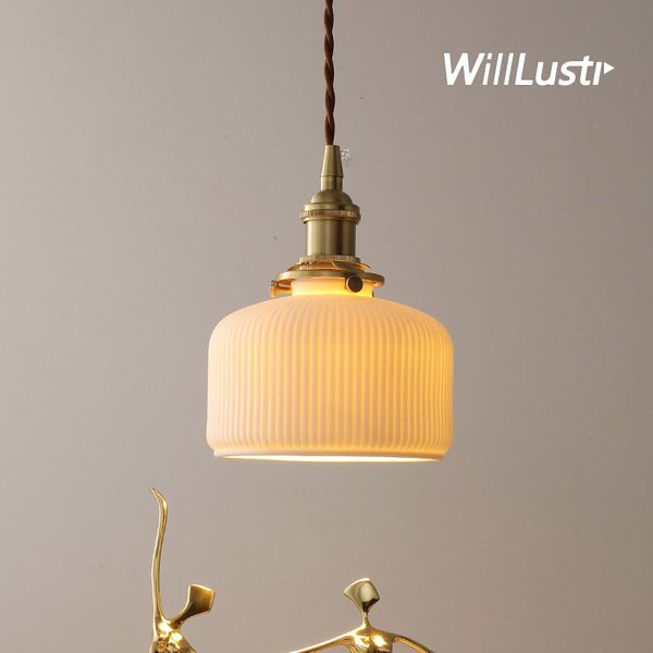 

creative white ceramic pendant lamp brass light l restaurant bar cafe living bedroom porch porcelain modern hanging lighting