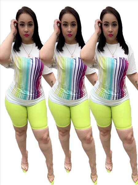 

ly5038 english water printing o neck short sleeved t shirt with tight fitting sports shorts two piece black and white, Gray