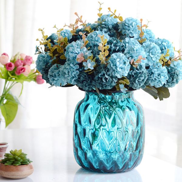 

10 heads party silk gift diy hydrangea artificial flower home wedding decoration