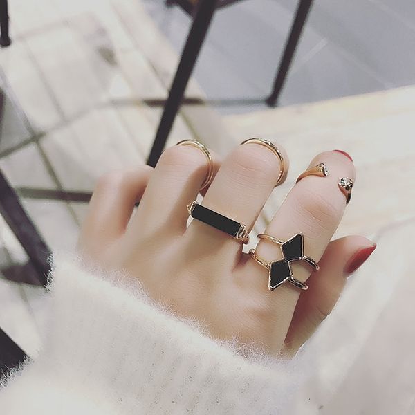 

five-piece arrow japanese korean set personalized and ring five-piece set ring index finger guan korean simple female ring