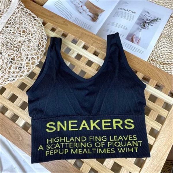 

sexy letter спорт бюстгальтер женщины нижнее белье для фитнеса a-d большой размер yoga top бег бег активный sportswear pad bra красоты назад, White;black