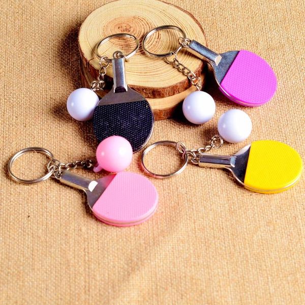 

by dhl 100pcs/lot metal mini ping-pong ball keychains table tennis keyrings for sports gifts, Silver