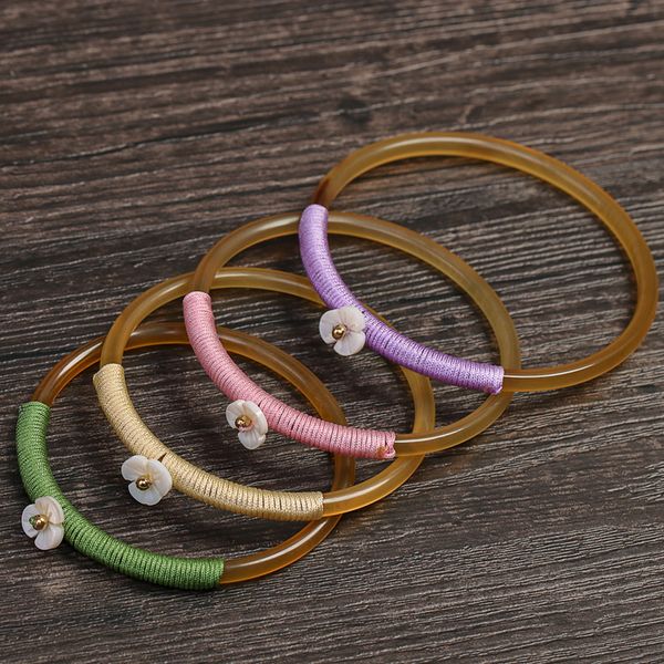 

ethnic style bracelet, ox bone shell, literature and art bracelet, characteristic tourism jewelry wholesale no.2237, Red;blue