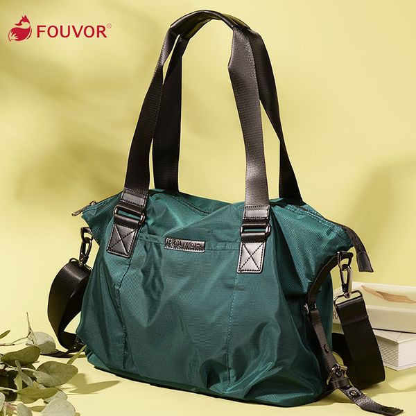 

fouvor women oxford handbag nylon large capacity ladies commuter canvas bag korean female traval casual shoulder bag 2532-04