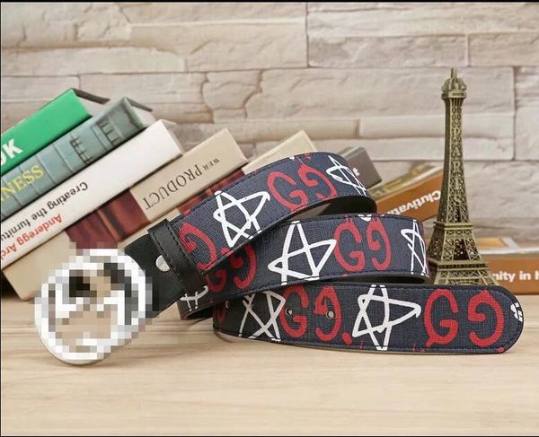 

men's belt designer women's belt 2020 new belt men's buckle fashion wholesale width 3.8 cm, Blue;gray