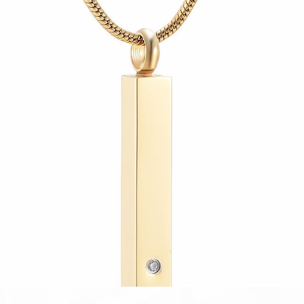 

ювелирные изделия ijd9978 inlay циркон цвета золота нержавеющей стали бар кремация урна подвеска engravable keepsake мемориал золу, Silver