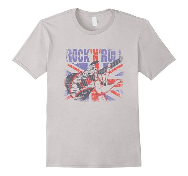 

2019 новый летний прохладный tee рубашка vintage концерт t-shirt rock and roll music british flag tee хлопковая футболка