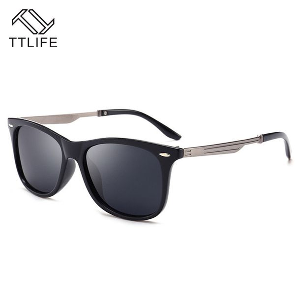 

ttlife classic polarized sunglasses men glasses driving coating black frame fishing driving eyewear male sun glasses yjhh0360, White;black