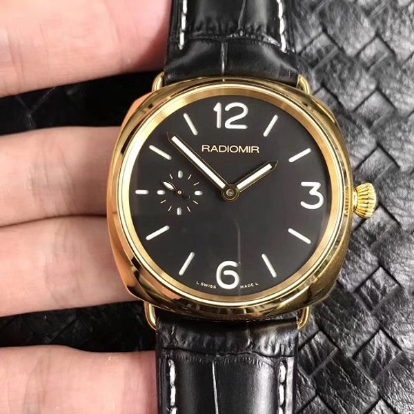 

42MM MANUAL HAND WINDING P.999 MENS WRISTWATCH GOLD MEN WATCH SAPPHIRE CRYSTAL XF TOP BEST QUALITY WATERPROOF MECHANICAL DAD BIRTHDAY GIFT