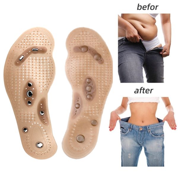 

foot massage insoles magnetic stone sports absorb sweat for men women physiotherapy therapy acupressure magnetic massager insole slimming