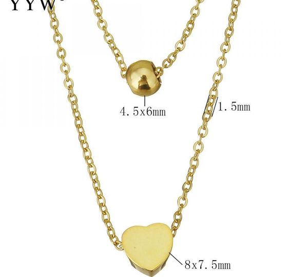 

fashion stainless steel jewelry sets bracelet & necklace chain heart silver/gold color oval chain for woman wedding jewelryh