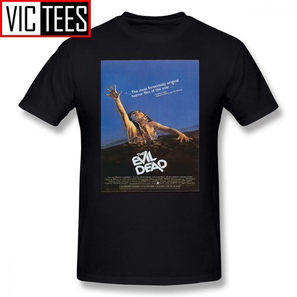 

мужские зловещие мертвецы футболки the evil dead movie poster футболка tee shirt 100% хлопок основные мужской графический cute tshirt
