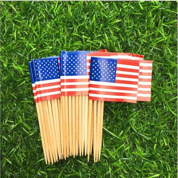 

mini flags paper food picks toothpicks american flag cupcake decoration fruit cocktail sticks pretty novelty party supplies