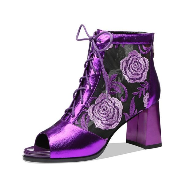 

women's sandals pointed toe women's shoes for female soft patent leather mesh boots women shoes in europe and america, Black