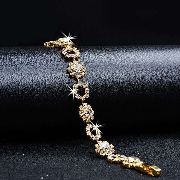 

new women's gold diamond women's bracelet jewelry, Golden;silver