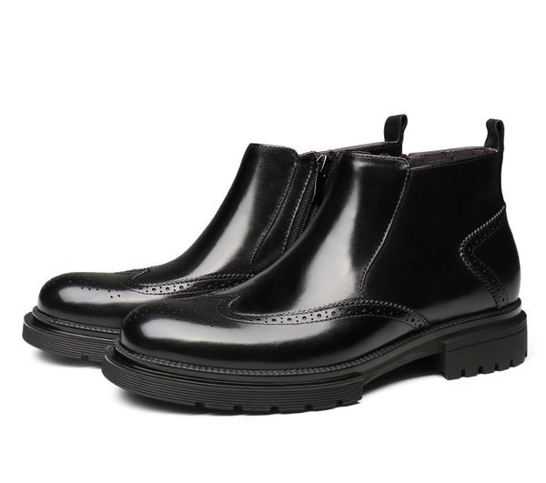 

fashion black / brown mens dress boots genuine leather boots male ankle