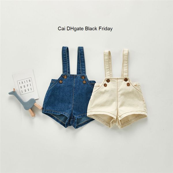 

2020 autumn baby pants infant boys girls strap denim adjustable overall cute toddler kids jumpsuit baby shorts outfits clothes, Blue