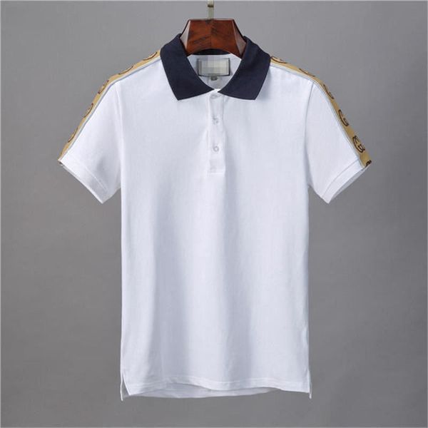 

2020 men's stylist stripe polo shirt t shirts snake polos bee floral embroidery mens high street fashion horse polo t-shirt 128*, White;black