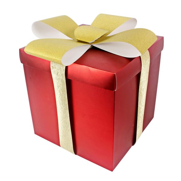 

chocolate paper present christmas packaging cube portable candy gift box bowknot