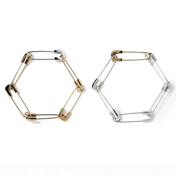 

ambush 925 gold silver pin combination paper needle bracelet for men and women, Black