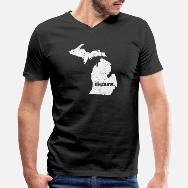 

mamaw michigan grandmother t shirt men create short sleeve crew neck gents sunlight casual spring autumn trend shirt
