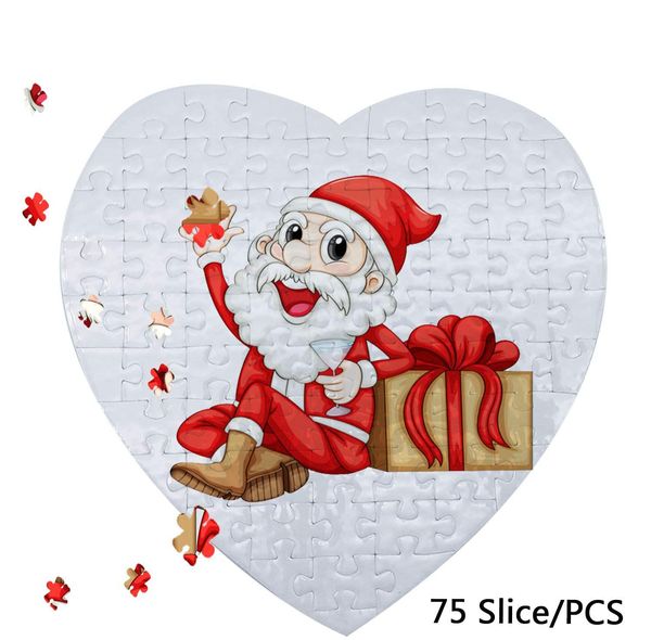 

blank heart shaped sublimation puzzles blank pearl jigsaw diy puzzle wedding birthday valentine's day party favor gift kha517