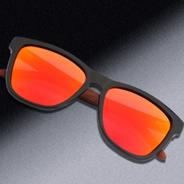 

fashion vintage retro brazilian rosewood sunglasses men women classic retro rivet polarized square sunglasses uv protection, White;black