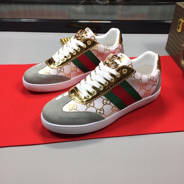 

2021o new men 's color -printed letter sneakers ,casual and comfortable single shoes ,fashion low -shoes ,original box packaging, Black