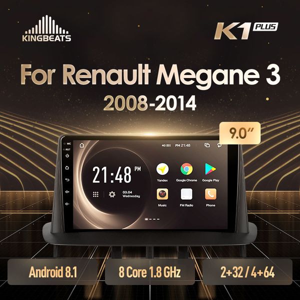 

kingbeats android 8.1 octa-core head unit 4g in dash car radio multimedia video player navigation gps for megane 3 2008 - car dvd