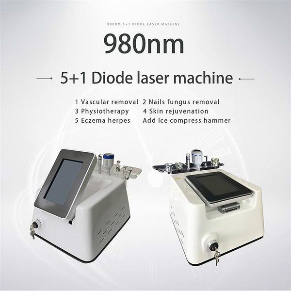 Spa-Spa-Salon 980nm Máquina de Laser 5 em 1 Remoção Vascular Remoção Vascular Médica Viens Removel Beauty Equipment