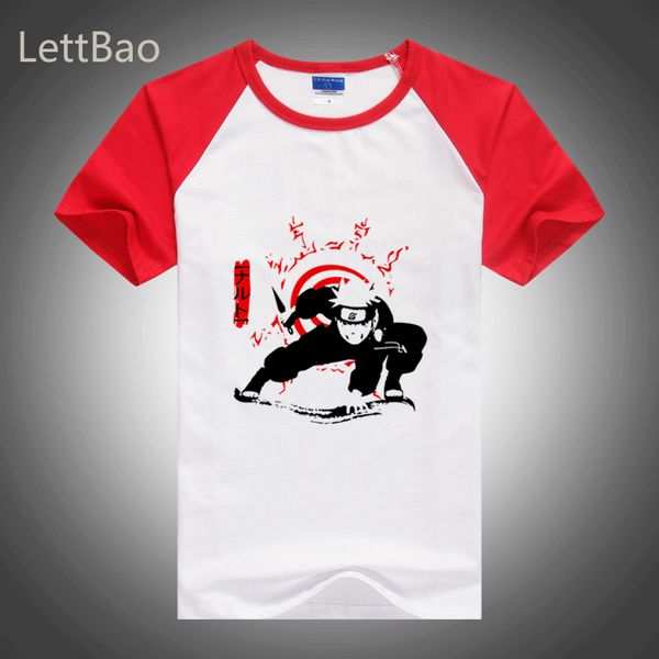 

harajuku tshirt streetwear наруто узумаки мужчины плюс размер коротким рукавом пара tshirt повседневный наруто печать смешные lovers футболк