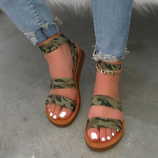 

new leopard print sandals summer womens platform open toe slip on flats casual indoor&outdoor shoe sandals, Black