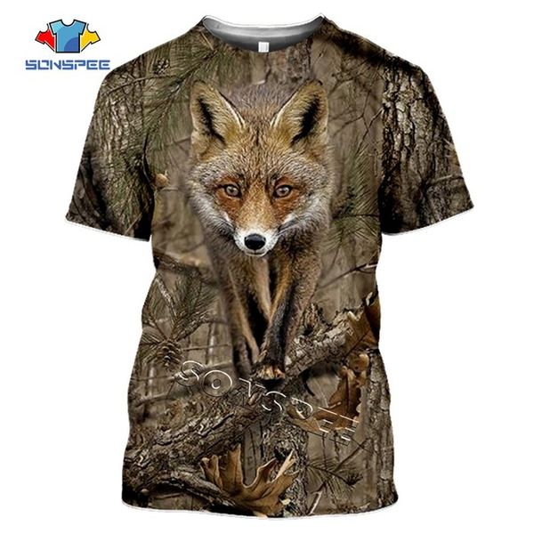 

camo hunting animals wild boar summer men pullover 3d print shirts humor comics horror men clothing