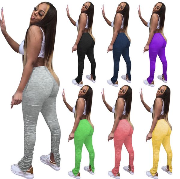 

women flare pants ladies stacked joggers pleated sweatpants high waist trousers split bell bottom pencil pants women clothes l69, Black;white