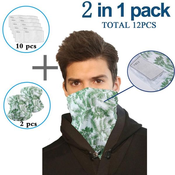 

washable magic scarf bandana sun protection neck cover with safety filter multifunctional scarf headband, Blue;gray