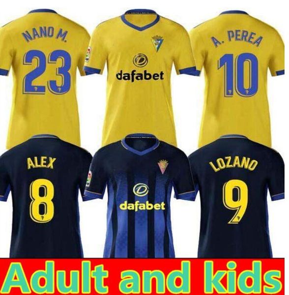 

2020 2021 cadiz soccer jerseys cádiz cf camisetas de fútbol 20 21 lozano alex bodiger juan cala camiseta a liga men + kids football shirts, Black;yellow