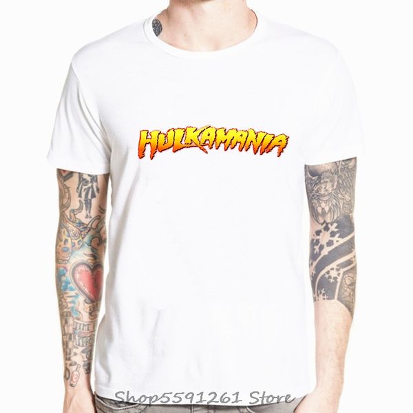

hulk hogan hulkamania mens t-shirt wrestling classic modal man t shirts funny tee casual o neck tshirt tees