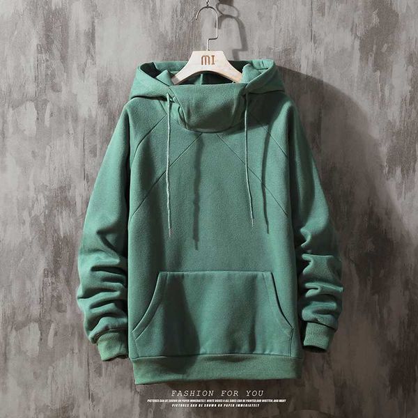 

solid hoodies men new fashion sweatshirt male camo hoody hip pure color hoodie mens clothing, Black