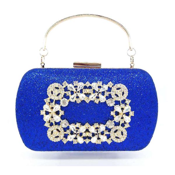 

cross-border new diamond square buckle dinner bag, beads sequins, diamond-studded evening bag, annual party dress diagonal bag, Black