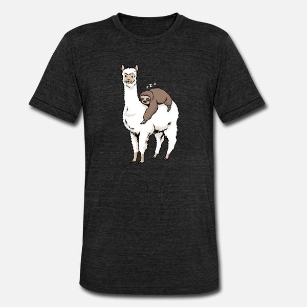 

alpaca funny alpaca riding on a sloth gift t shirt men design tee shirt s-xxxl solid color graphic authentic summer novelty shirt