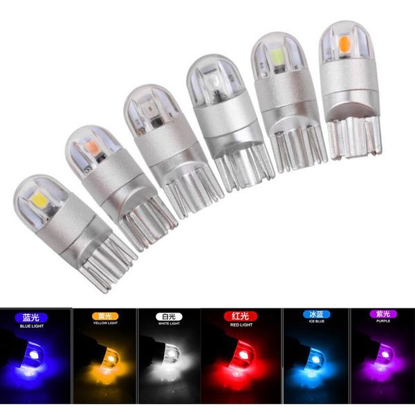 

10pcs w5w led t10 3030 2smd auto lamps 168 194 bulb parking light tailbox lamp wide light reading lights