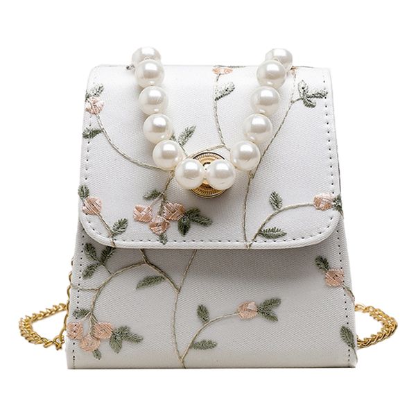 

pearl lace women's messenger bag fashion pu luxury handbag mini bag