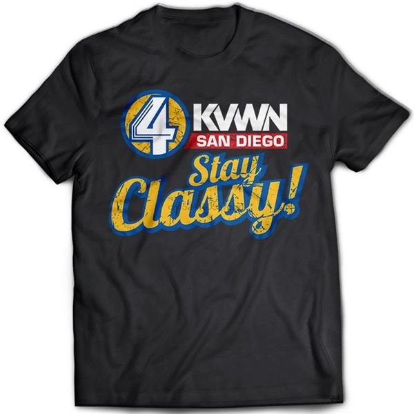 

channel 4 anchorman news ron burgundy stay classy panter men's casual t shirt
